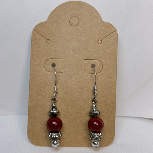 Maroon Earrings - Picture 1 of 6